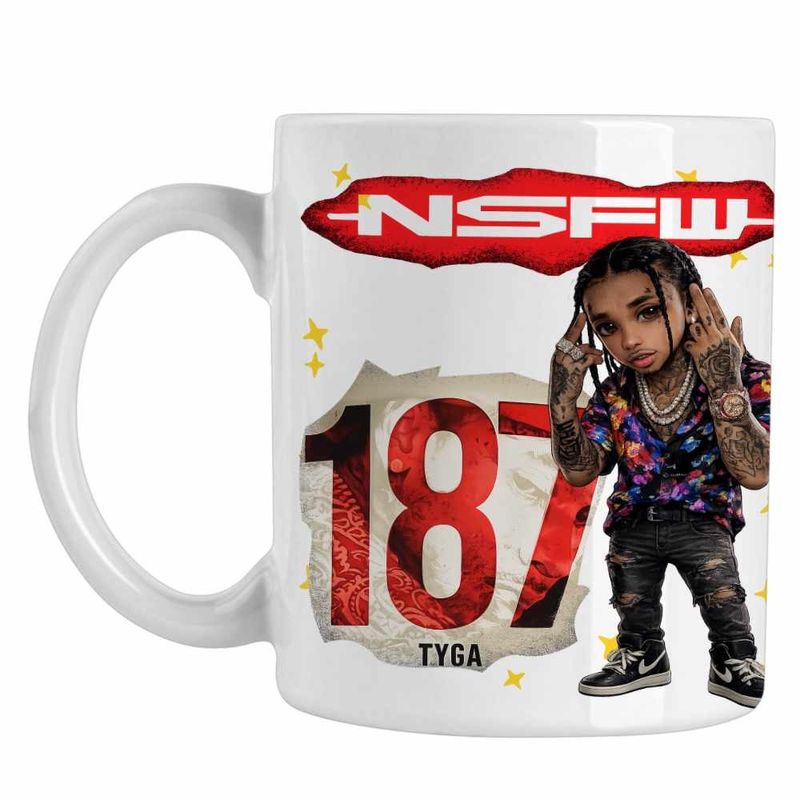 Casa si Gradina - Bucatarie si vesela - Cani si pahare - Cani si cesti - Cana Tyga NSFW Rap Music, alba, 330ml - Infinity.ro