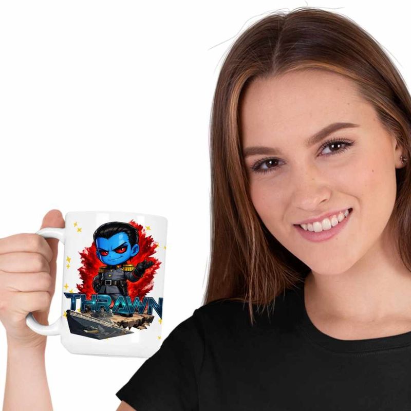 Casa si Gradina - Bucatarie si vesela - Cani si pahare - Cani si cesti - Cana Star Wars Thrawn Grand Admiral Chibi, alba, 330ml - Infinity.ro