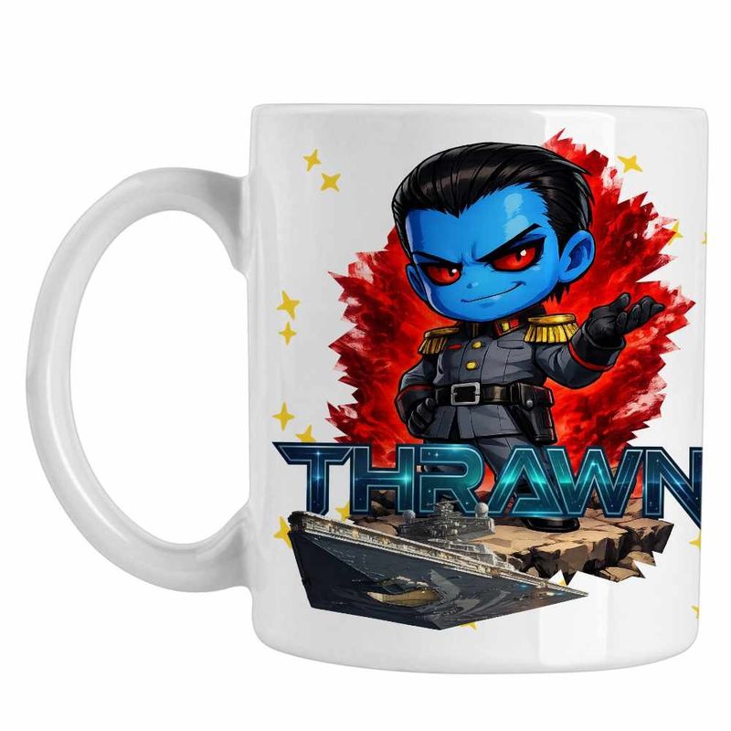 Casa si Gradina - Bucatarie si vesela - Cani si pahare - Cani si cesti - Cana Star Wars Thrawn Grand Admiral Chibi, alba, 330ml - Infinity.ro