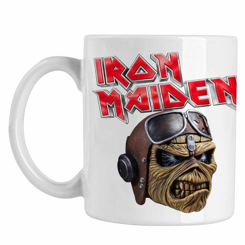 Casa si Gradina - Bucatarie si vesela - Cani si pahare - Cani si cesti - Cana Iron Maiden Heavy Metal, alba, 330ml - Infinity.ro