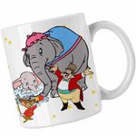Casa si Gradina - Bucatarie si vesela - Cani si pahare - Cani si cesti - Cana Dumbo Jumbo Baie Circus, alba, 330ml - Infinity.ro
