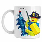 Casa si Gradina - Bucatarie si vesela - Cani si pahare - Cani si cesti - Cana Noob Pescar Roblox Fish it Sea Monster, alba, 330ml - Infinity.ro