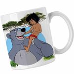 Casa si Gradina - Bucatarie si vesela - Cani si pahare - Cani si cesti - Cana Cartea Junglei Baloo Mowgli, alba, 330ml - Infinity.ro