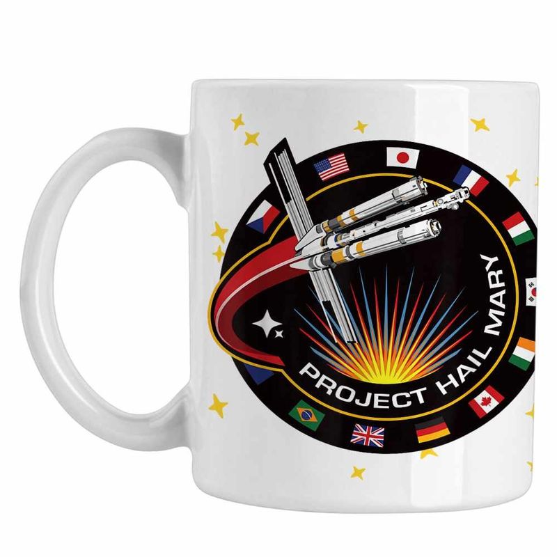 Casa si Gradina - Bucatarie si vesela - Cani si pahare - Cani si cesti - Cana Project Hail Mary Spaceship Mission Badge, alba, 330ml - Infinity.ro