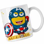 Casa si Gradina - Bucatarie si vesela - Cani si pahare - Cani si cesti - Cana Minions Captain America Despicable, alba, 330ml - Infinity.ro