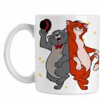 Casa si Gradina - Bucatarie si vesela - Cani si pahare - Cani si cesti - Cana Pisicile Aristocrate Omalley Scat Cat, alba, 330ml - Infinity.ro
