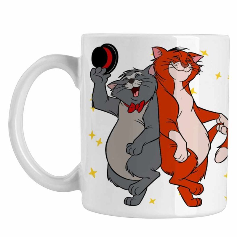 Casa si Gradina - Bucatarie si vesela - Cani si pahare - Cani si cesti - Cana Pisicile Aristocrate Omalley Scat Cat, alba, 330ml - Infinity.ro