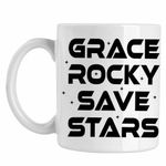 Casa si Gradina - Bucatarie si vesela - Cani si pahare - Cani si cesti - Cana Project Hail Mary Grace Rocky Save Stars, alba, 330ml - Infinity.ro