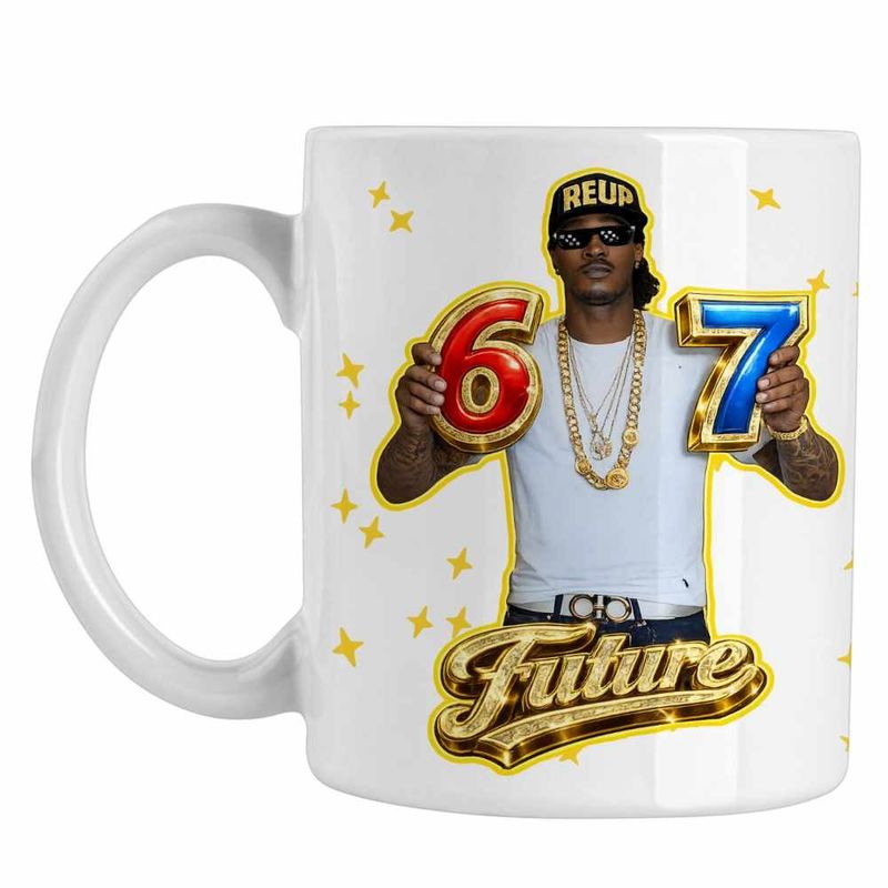 Casa si Gradina - Bucatarie si vesela - Cani si pahare - Cani si cesti - Cana Future Six Seven 67 Rapper, alba, 330ml - Infinity.ro