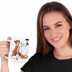 Casa si Gradina - Bucatarie si vesela - Cani si pahare - Cani si cesti - Cana Pisicile Aristocrate Familie Desene Animate, alba, 330ml - Infinity.ro