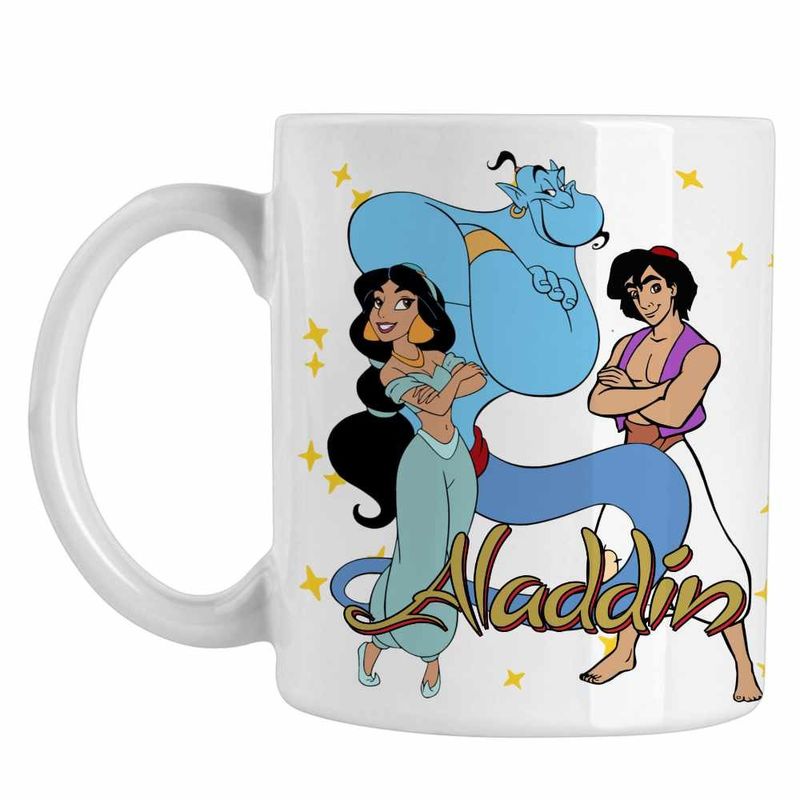 Casa si Gradina - Bucatarie si vesela - Cani si pahare - Cani si cesti - Cana Aladdin Jasmine Aladdin Genie Duh, alba, 330ml - Infinity.ro
