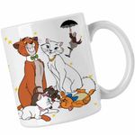 Casa si Gradina - Bucatarie si vesela - Cani si pahare - Cani si cesti - Cana Pisicile Aristocrate Familie Desene Animate, alba, 330ml - Infinity.ro