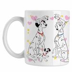 Casa si Gradina - Bucatarie si vesela - Cani si pahare - Cani si cesti - Cana 101 Dalmatieni Pongo Perdita Familie Catelusi, alba, 330ml - Infinity.ro