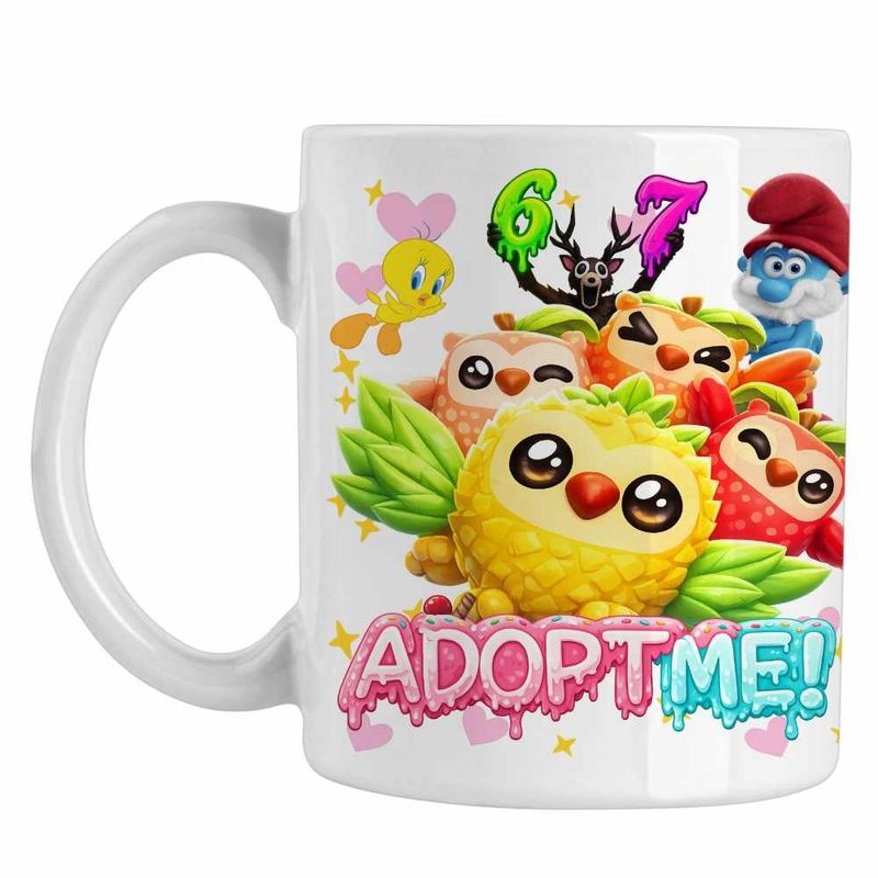 Casa si Gradina - Bucatarie si vesela - Cani si pahare - Cani si cesti - Cana Roblox Adopt Me Bufnita, alba, 330ml - Infinity.ro