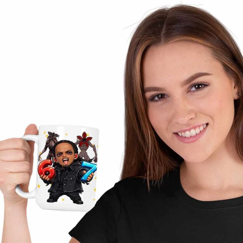 Casa si Gradina - Bucatarie si vesela - Cani si pahare - Cani si cesti - Cana Playboi Carti Six Seven 67, alba, 330ml - Infinity.ro