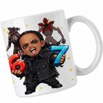 Casa si Gradina - Bucatarie si vesela - Cani si pahare - Cani si cesti - Cana Playboi Carti Six Seven 67, alba, 330ml - Infinity.ro