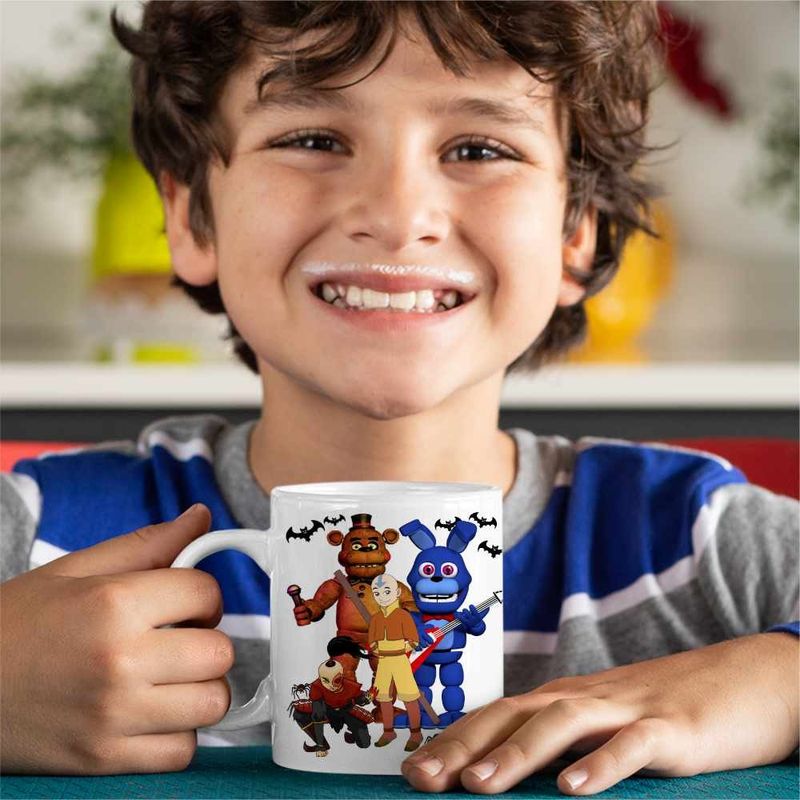Casa si Gradina - Bucatarie si vesela - Cani si pahare - Cani si cesti - Cana Avatar Fnaf Freddy Last Airbender Firebender, alba, 330ml - Infinity.ro