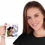 Casa si Gradina - Bucatarie si vesela - Cani si pahare - Cani si cesti - Cana Cocosatul de la Notre-Dame Quasimodo Esmeralda Djali, alba, 330ml - Infinity.ro