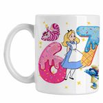 Casa si Gradina - Bucatarie si vesela - Cani si pahare - Cani si cesti - Cana Alice Tara Minunilor Six Seven Sase Sapte 67, alba, 330ml - Infinity.ro