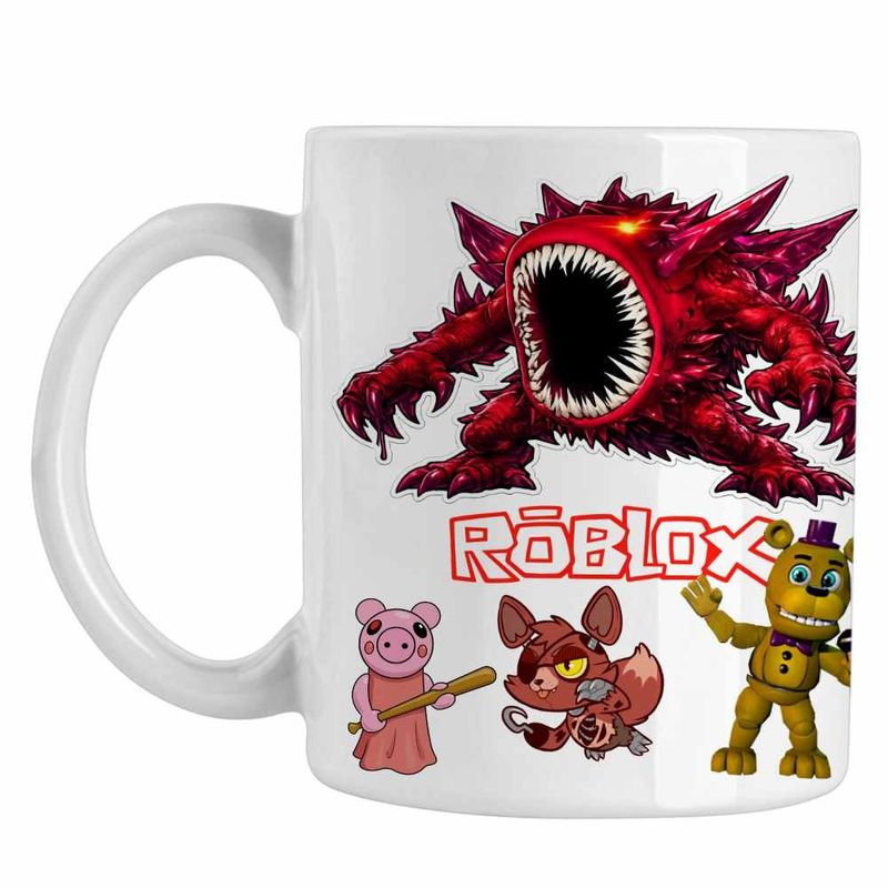 Casa si Gradina - Bucatarie si vesela - Cani si pahare - Cani si cesti - Cana Roblox Fish it Kraken Sea Monster Pescar, alba, 330ml - Infinity.ro