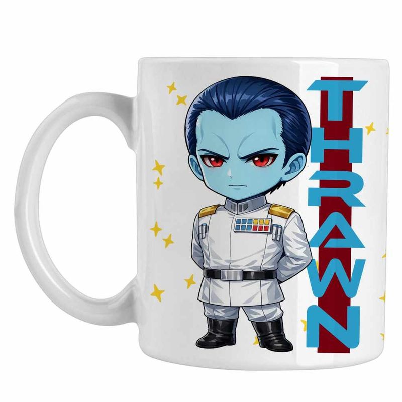 Casa si Gradina - Bucatarie si vesela - Cani si pahare - Cani si cesti - Cana Thrawn Anime Chibi Grand Admiral Star Wars, alba, 330ml - Infinity.ro