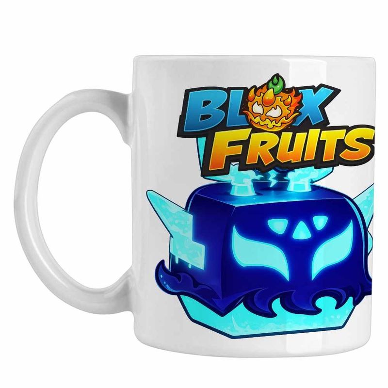 Casa si Gradina - Bucatarie si vesela - Cani si pahare - Cani si cesti - Cana Blox Fruits Lightning Fruit Roblox Fructe, alba, 330ml - Infinity.ro