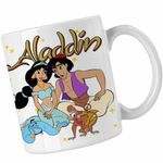 Casa si Gradina - Bucatarie si vesela - Cani si pahare - Cani si cesti - Cana Aladdin Jasmine Covor Fermecat Printesa, alba, 330ml - Infinity.ro