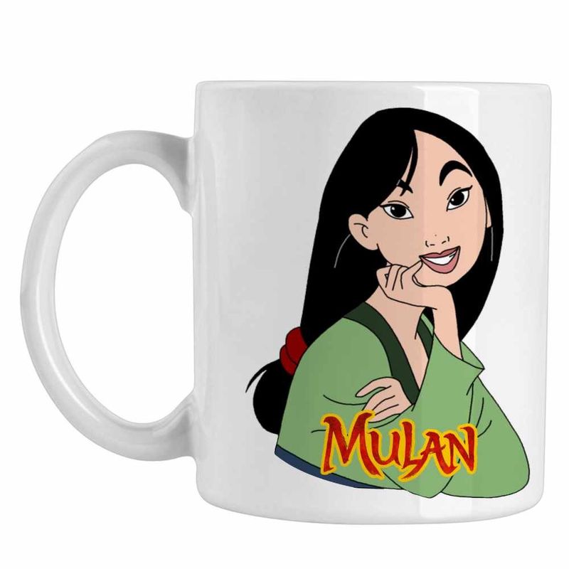 Casa si Gradina - Bucatarie si vesela - Cani si pahare - Cani si cesti - Cana Mulan Kung Fu, alba, 330ml - Infinity.ro