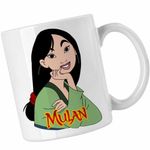 Casa si Gradina - Bucatarie si vesela - Cani si pahare - Cani si cesti - Cana Mulan Kung Fu, alba, 330ml - Infinity.ro