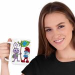 Casa si Gradina - Bucatarie si vesela - Cani si pahare - Cani si cesti - Cana A Bugs Life Aventuri la Firul Ierbii Dot, alba, 330ml - Infinity.ro