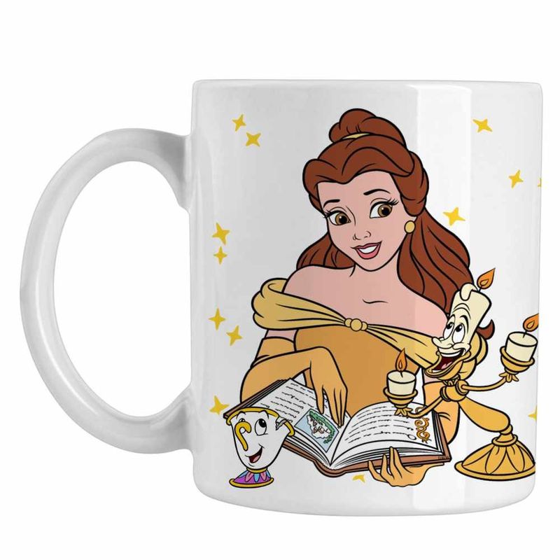 Casa si Gradina - Bucatarie si vesela - Cani si pahare - Cani si cesti - Cana Frumoasa si Bestia Lumanar, alba, 330ml - Infinity.ro