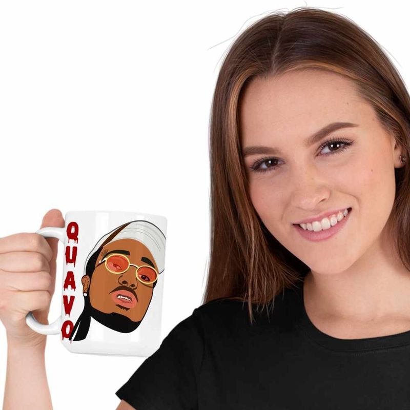 Casa si Gradina - Bucatarie si vesela - Cani si pahare - Cani si cesti - Cana Quavo Stain Trap Hip Hop, alba, 330ml - Infinity.ro