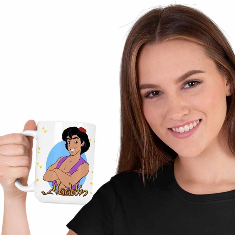 Casa si Gradina - Bucatarie si vesela - Cani si pahare - Cani si cesti - Cana Aladdin Ali Baba O mie si una de nopti Aladin, alba, 330ml - Infinity.ro