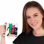 Casa si Gradina - Bucatarie si vesela - Cani si pahare - Cani si cesti - Cana Piggy Dinopiggy Roblox Mimiblue, alba, 330ml - Infinity.ro