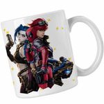 Casa si Gradina - Bucatarie si vesela - Cani si pahare - Cani si cesti - Cana Jinx Vi Deadpool Arcane Runeterra, alba, 330ml - Infinity.ro