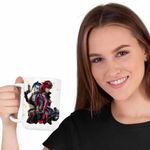 Casa si Gradina - Bucatarie si vesela - Cani si pahare - Cani si cesti - Cana Jinx Vi Deadpool Arcane Runeterra, alba, 330ml - Infinity.ro