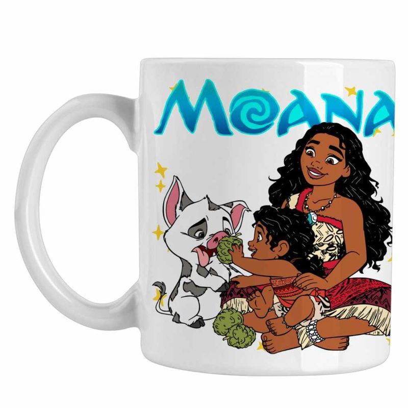 Casa si Gradina - Bucatarie si vesela - Cani si pahare - Cani si cesti - Cana Moana Pua Simea Vaiana, alba, 330ml - Infinity.ro