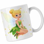 Casa si Gradina - Bucatarie si vesela - Cani si pahare - Cani si cesti - Cana Clopotica Peter Pan Tinker Bell, alba, 330ml - Infinity.ro