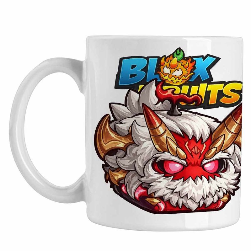 Casa si Gradina - Bucatarie si vesela - Cani si pahare - Cani si cesti - Cana Blox Fruits Fiend Fruit Roblox Fructe, alba, 330ml - Infinity.ro
