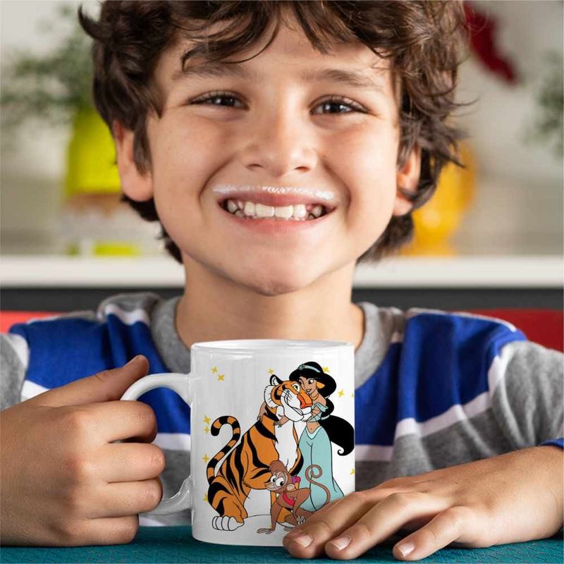 Casa si Gradina - Bucatarie si vesela - Cani si pahare - Cani si cesti - Cana Aladdin Jasmine Abu Rajah Tigru Imperial, alba, 330ml - Infinity.ro