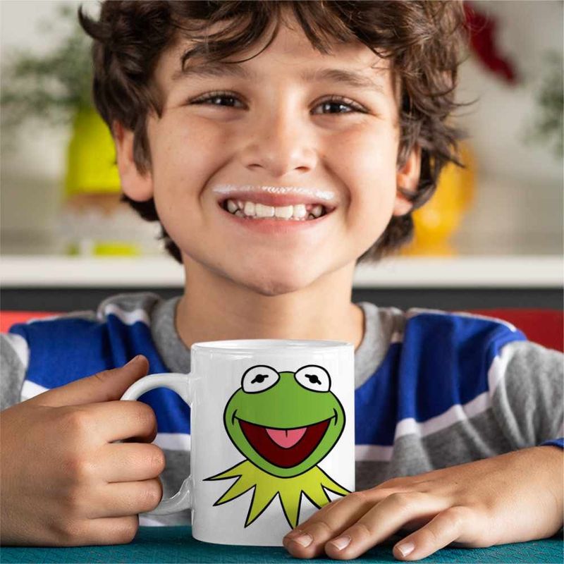 Casa si Gradina - Bucatarie si vesela - Cani si pahare - Cani si cesti - Cana The Muppets Kermit the Frog, alba, 330ml - Infinity.ro
