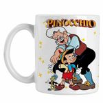 Casa si Gradina - Bucatarie si vesela - Cani si pahare - Cani si cesti - Cana Pinocchio Geppetto Jiminy, alba, 330ml - Infinity.ro