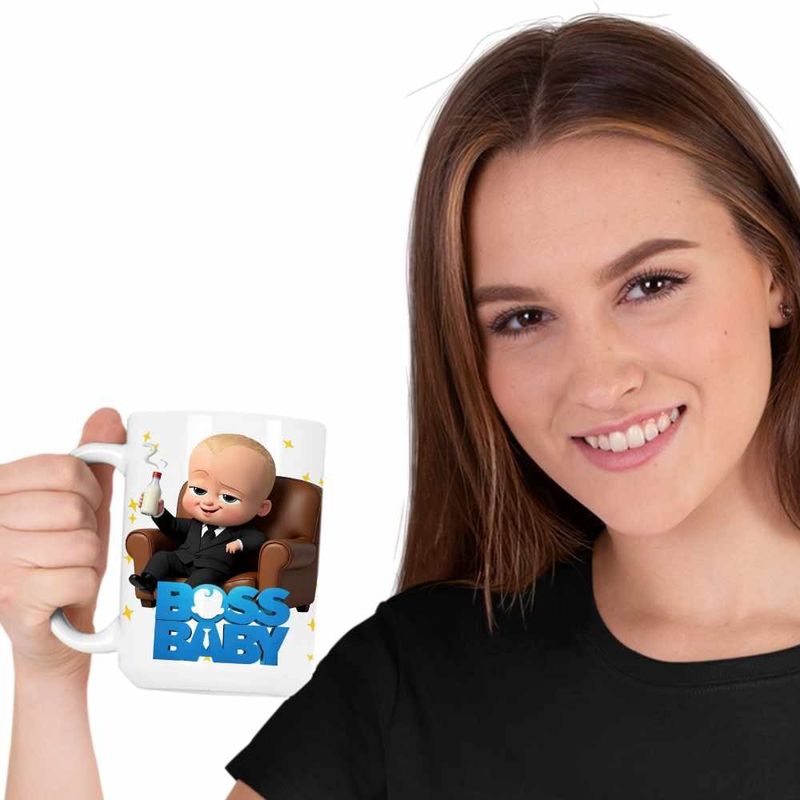 Casa si Gradina - Bucatarie si vesela - Cani si pahare - Cani si cesti - Cana Baby Boss Director Born To Lead, alba, 330ml - Infinity.ro