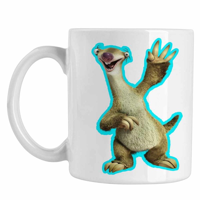 Casa si Gradina - Bucatarie si vesela - Cani si pahare - Cani si cesti - Cana Ice Age Sid Lenes, alba, 330ml - Infinity.ro