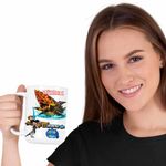 Casa si Gradina - Bucatarie si vesela - Cani si pahare - Cani si cesti - Cana Roblox Fish it Dark Shark Sea Monster, alba, 330ml - Infinity.ro