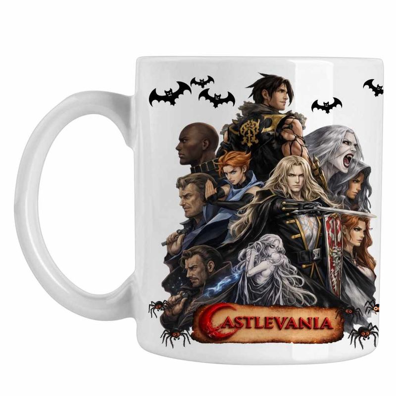 Casa si Gradina - Bucatarie si vesela - Cani si pahare - Cani si cesti - Cana Castlevania Vampire Hunters, alba, 330ml - Infinity.ro