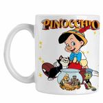 Casa si Gradina - Bucatarie si vesela - Cani si pahare - Cani si cesti - Cana Pinocchio Jiminy Figaro Cleo, alba, 330ml - Infinity.ro