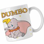 Casa si Gradina - Bucatarie si vesela - Cani si pahare - Cani si cesti - Cana Dumbo Elefant Circ Zburator Urechi Mari, alba, 330ml - Infinity.ro