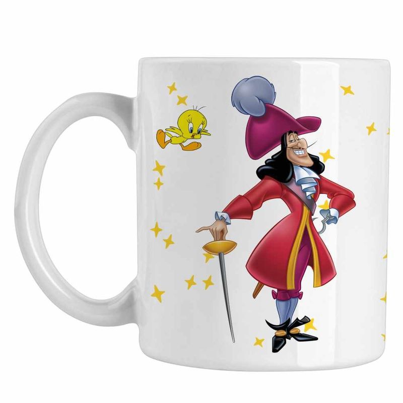 Casa si Gradina - Bucatarie si vesela - Cani si pahare - Cani si cesti - Cana Peter Pan Captain Hook, alba, 330ml - Infinity.ro