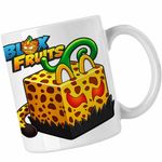 Casa si Gradina - Bucatarie si vesela - Cani si pahare - Cani si cesti - Cana Blox Fruits Leopard Fruit Roblox Fructe, alba, 330ml - Infinity.ro